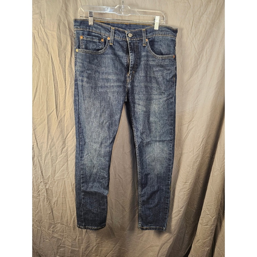 Levis 512 Slim Taper Mens Jeans 34x30 Dark Wash Blue Denim Stretch 28833-0280